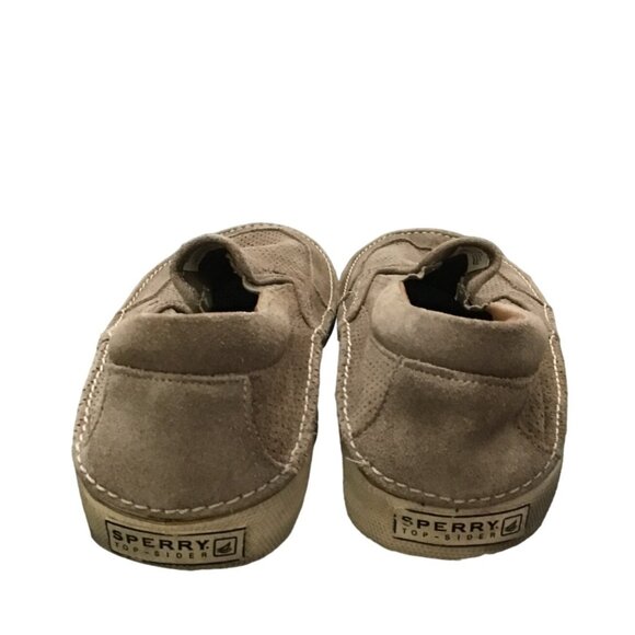 SPERRY MENS TAN TOP SIDER LEATHER UPPER SNEAKER SHOES SIZE 11.5 - Picture 5 of 8